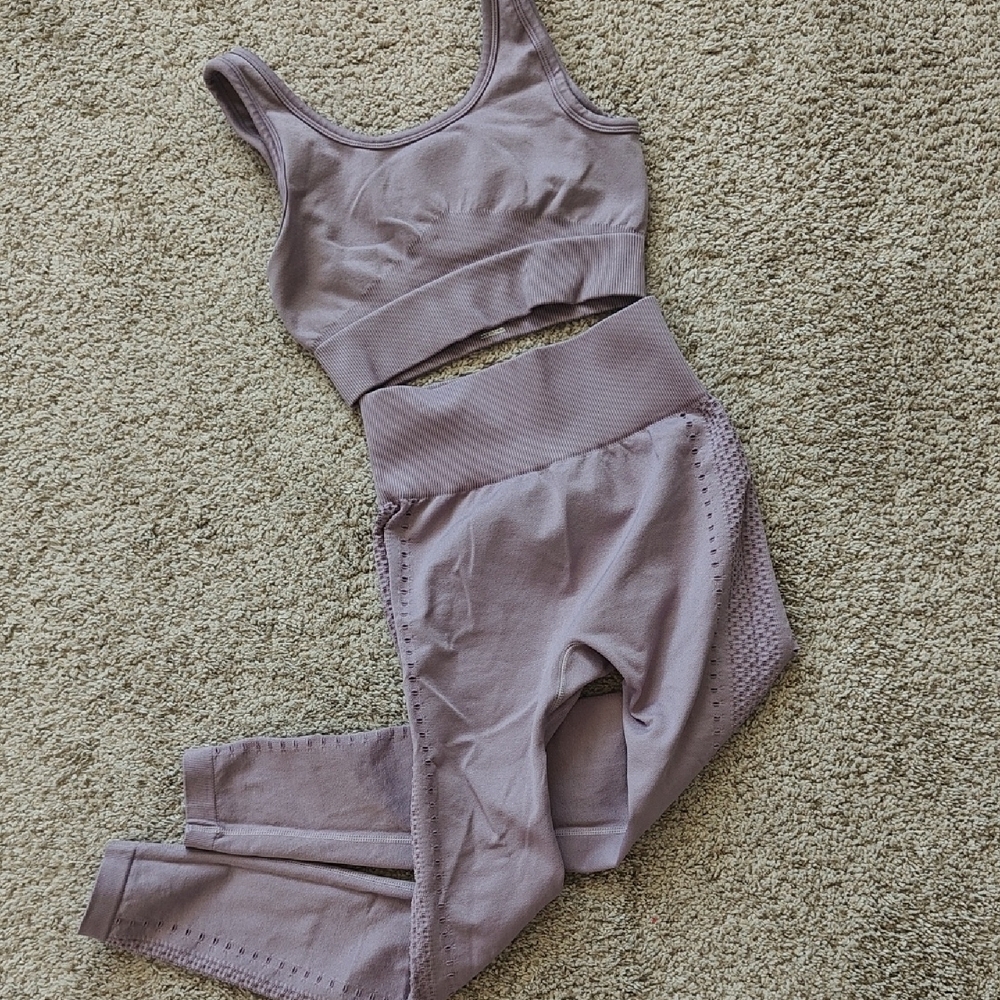 Seamless Purple Activewear Coordinating Set